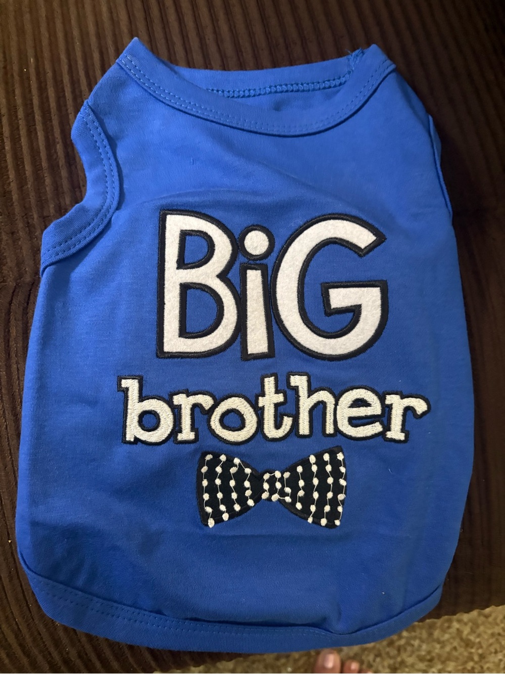 Parisian Works Blue "Big Brother" vest with Bow Tie Accent